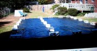 Raised bed garden using cinder blocks and hoophouse   VIDEO ONE OF FIVE