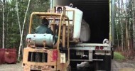 Unloading Organic Fertilizer on Wood Prairie Farm