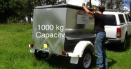 Chicken Caravan Feeder 1000. 1 tonne Grain Trailer for Chickens.