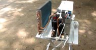 DIY hybrid water heater and air conditioner for my solar trailer project