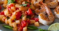 Grilled Shrimp with Cantaloupe Lime Salsa Recipe